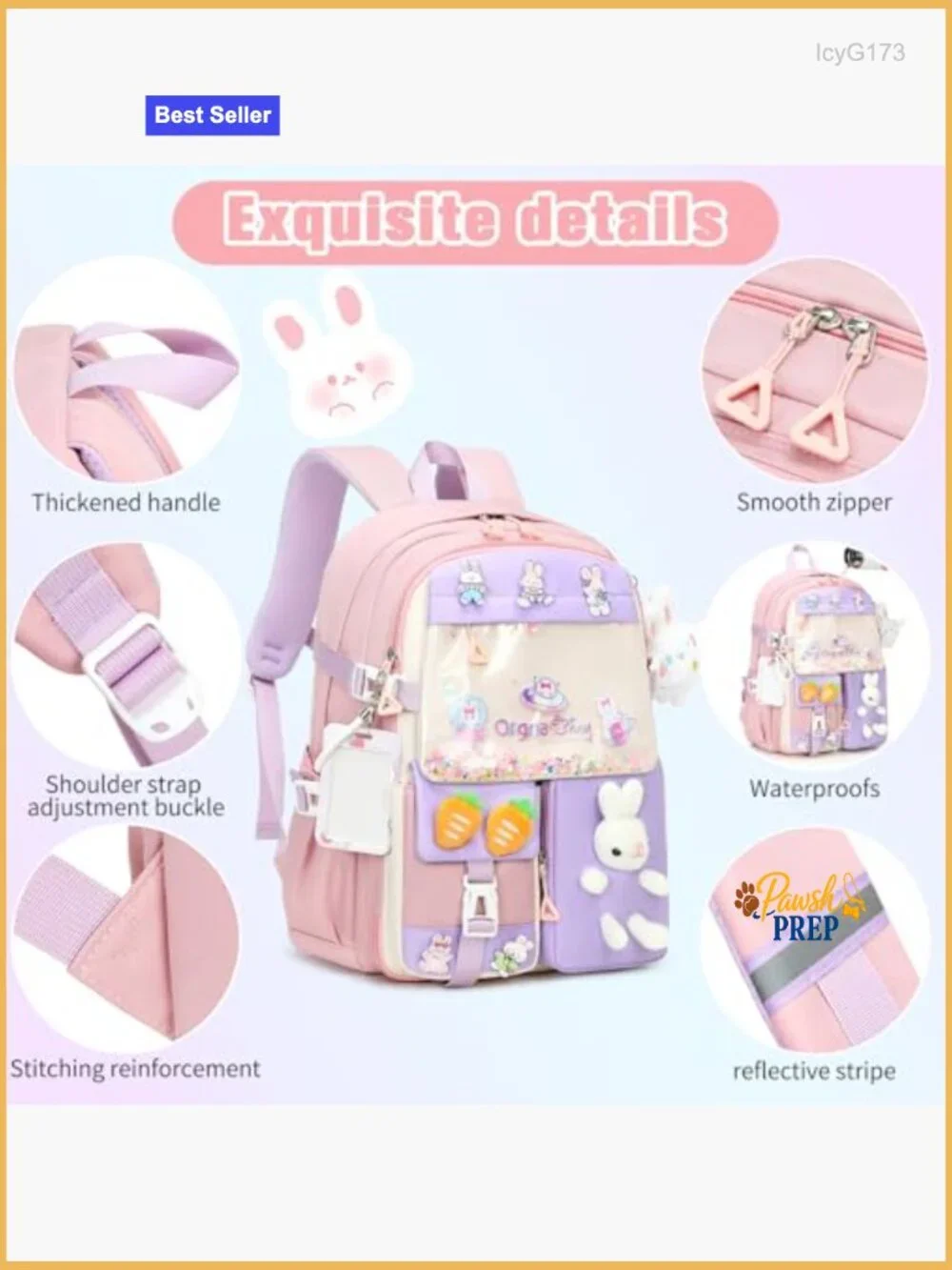 Cute Bookbag Set with Lunch Box and Pencil Case